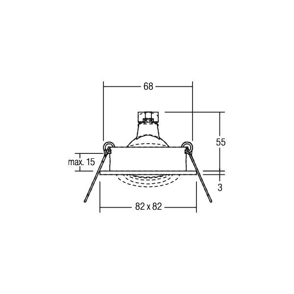BRUMBERG Einbaustrahler GX5,3 / max. 50 W, quadratisch, schwenkbar, titan matt, IP20 BRUMBERG Einbaustrahler GX5,3 / max. 50 W, quadratisch, schwenkbar, titan matt, IP20